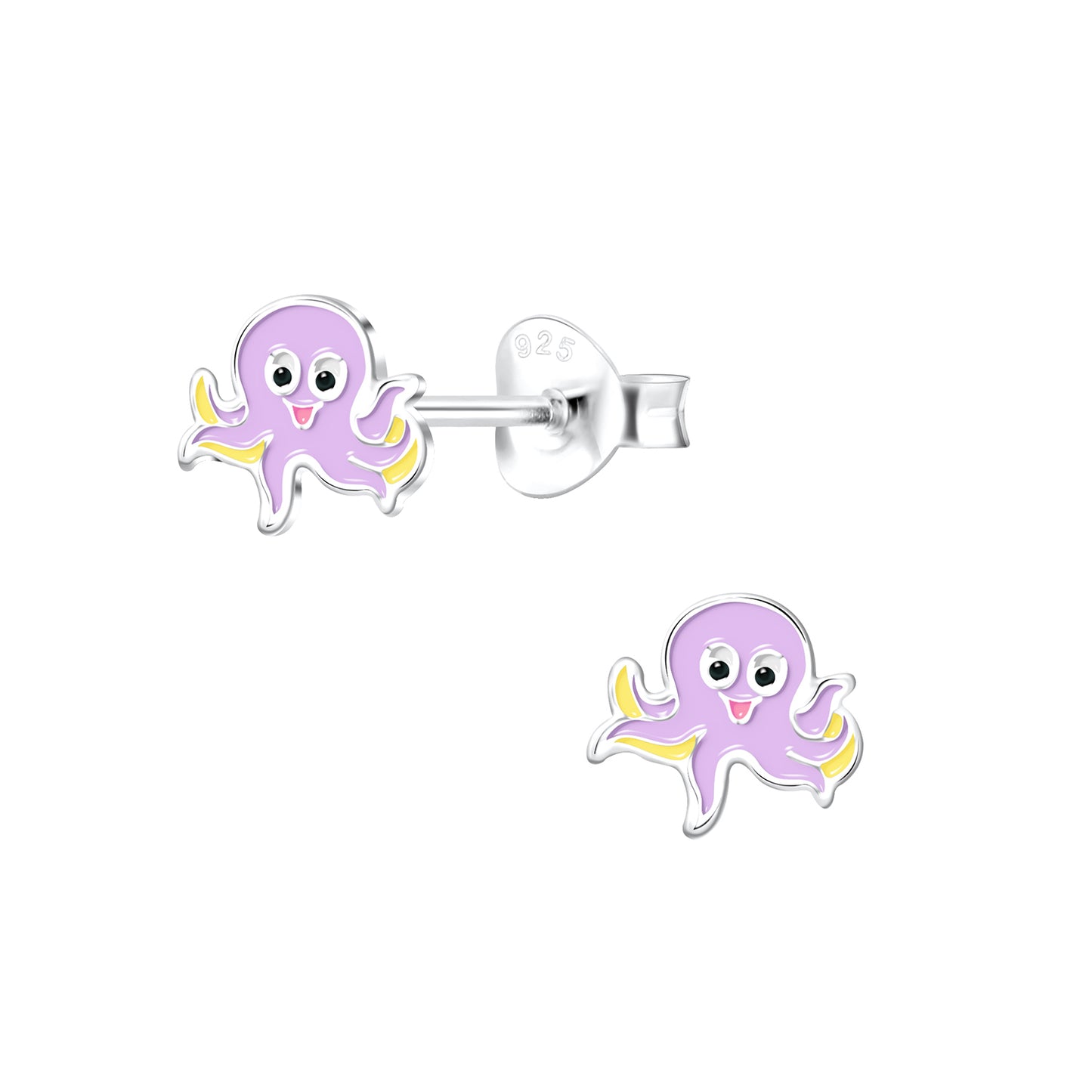 Kinder Ohrringe Oktopus aus 925 Silber