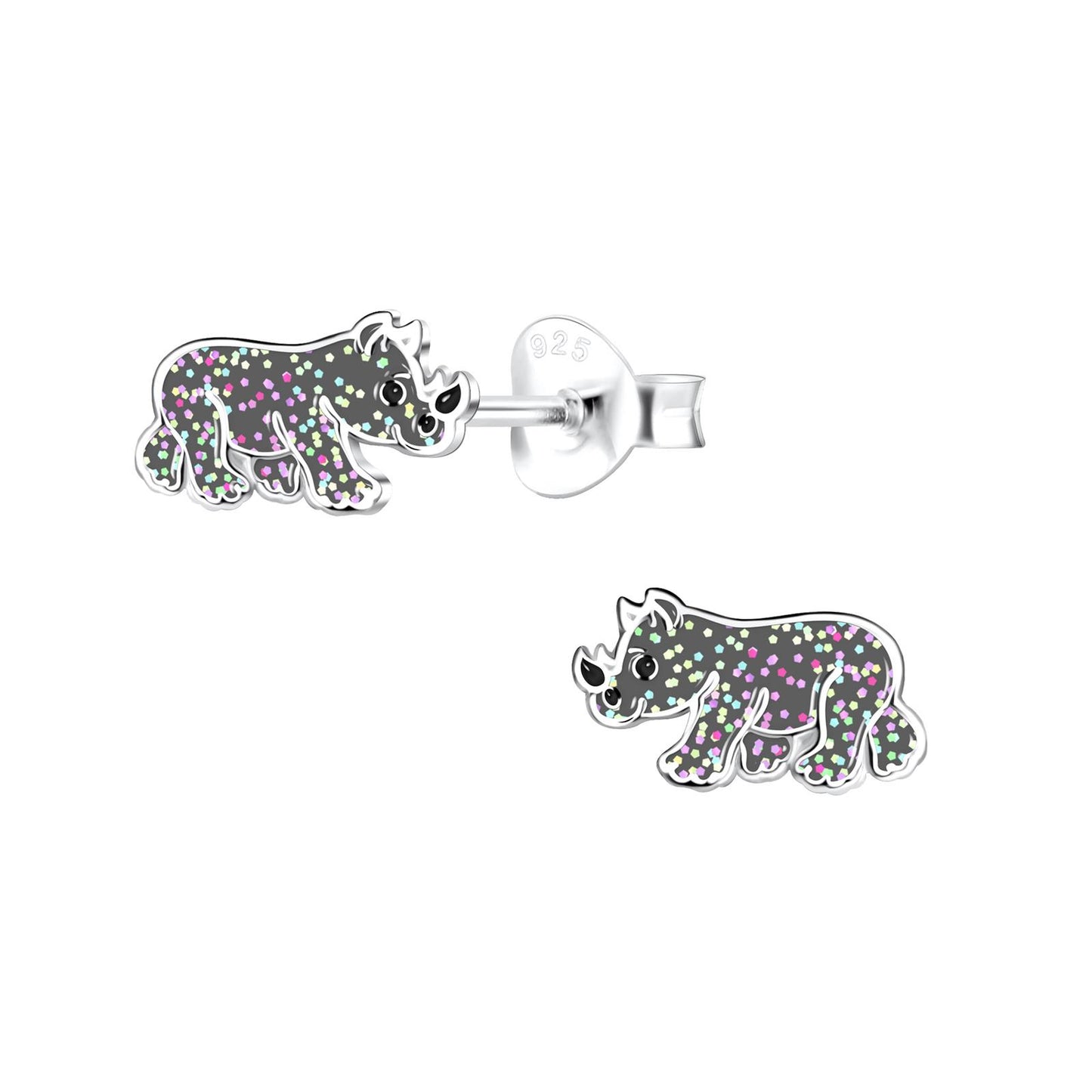 Kinder Ohrringe Nashorn aus 925 Silber