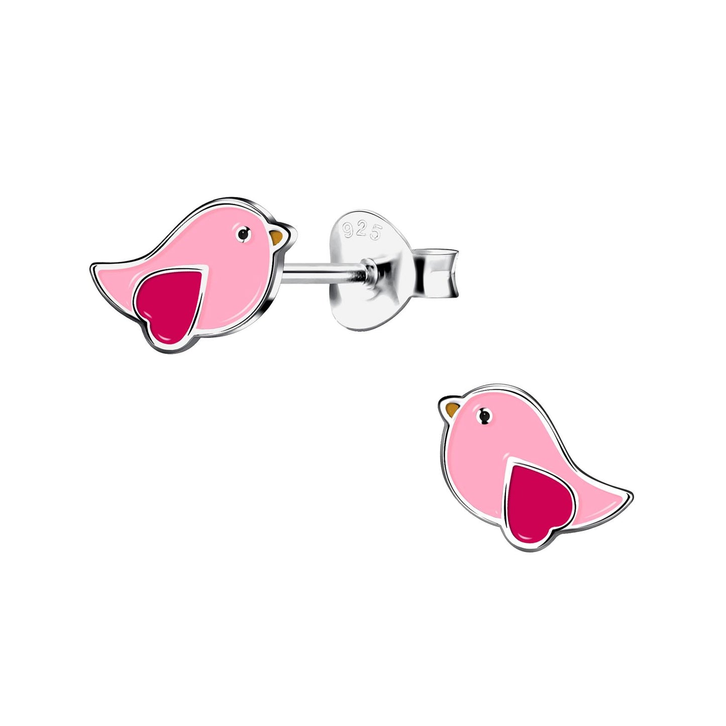 Kinder Ohrringe Vogel aus 925 Silber