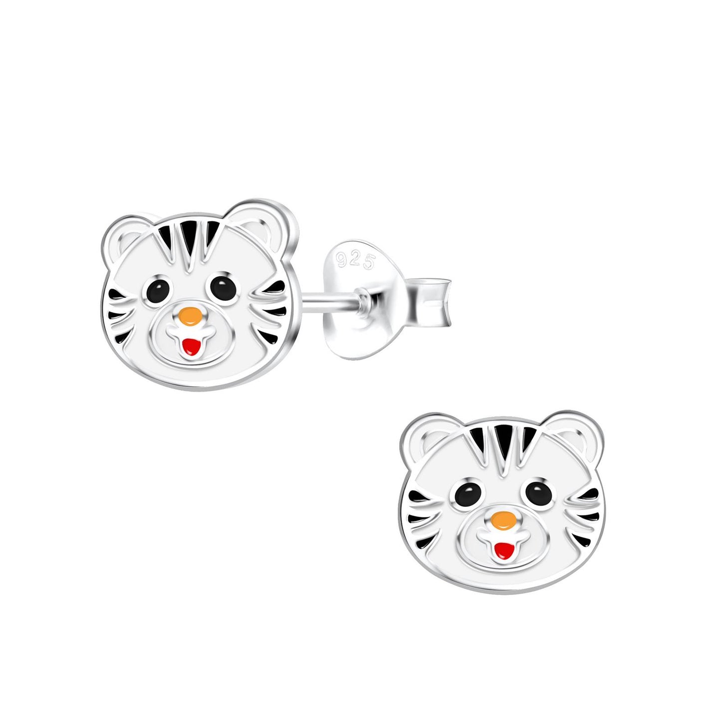 Kinder Ohrringe Tiger aus 925 Silber