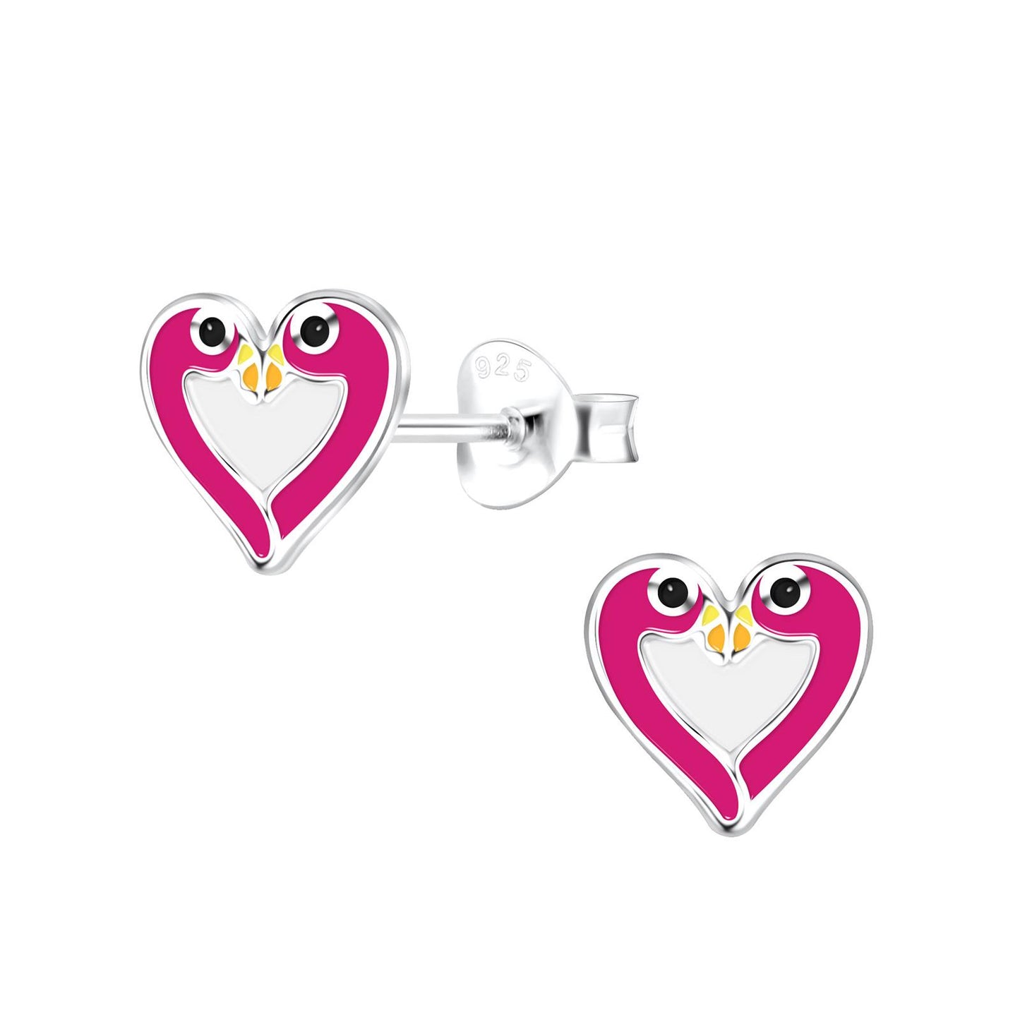 Kinder Ohrringe Flamingo aus 925 Silber