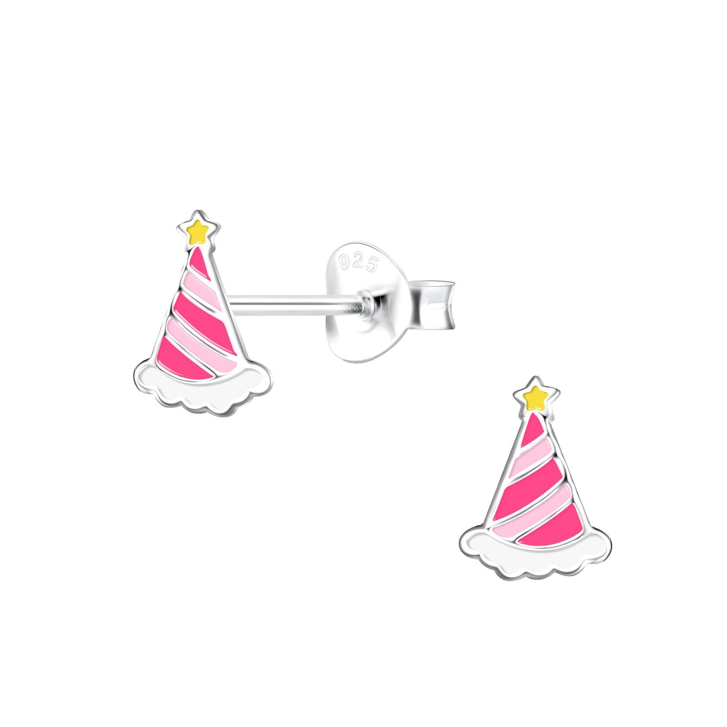 Kinder Ohrringe Party Hut aus 925 Silber