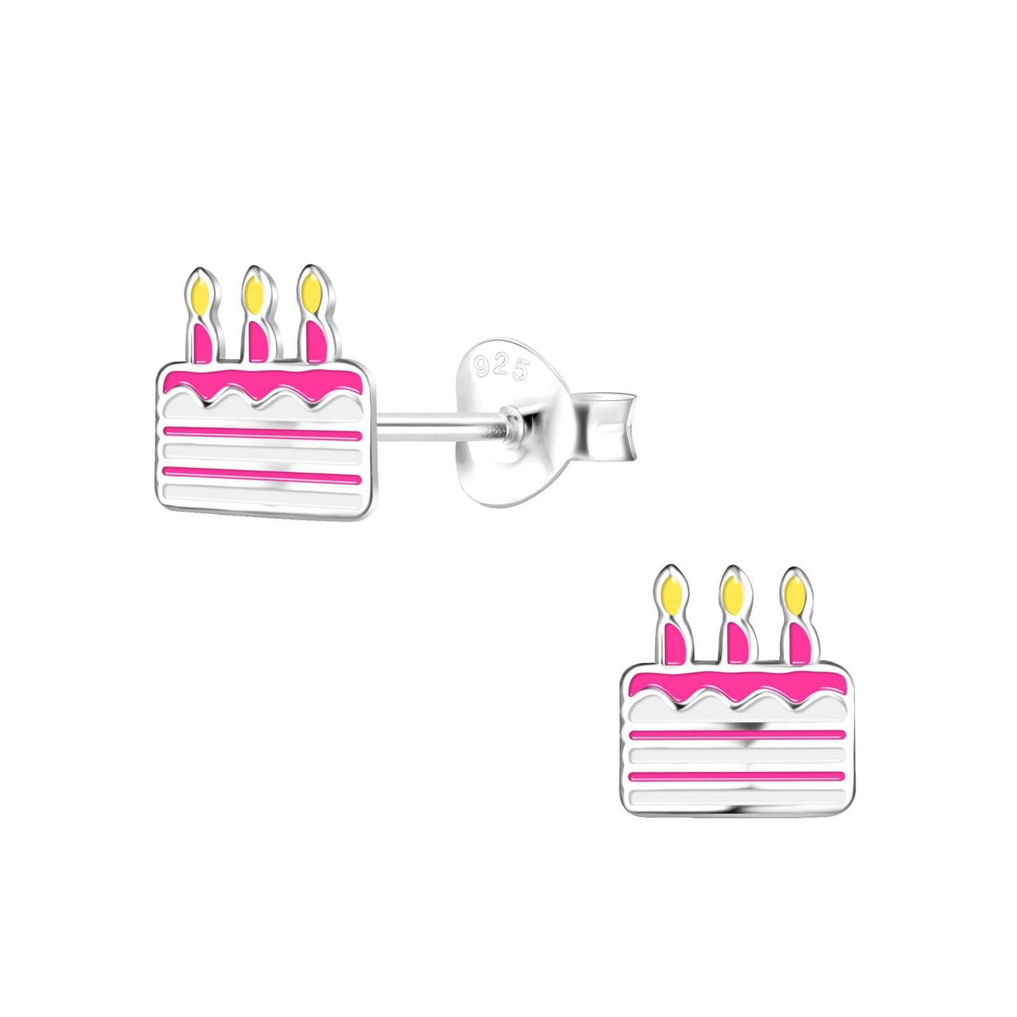 Kinder Ohrringe Kuchen aus 925 Silber