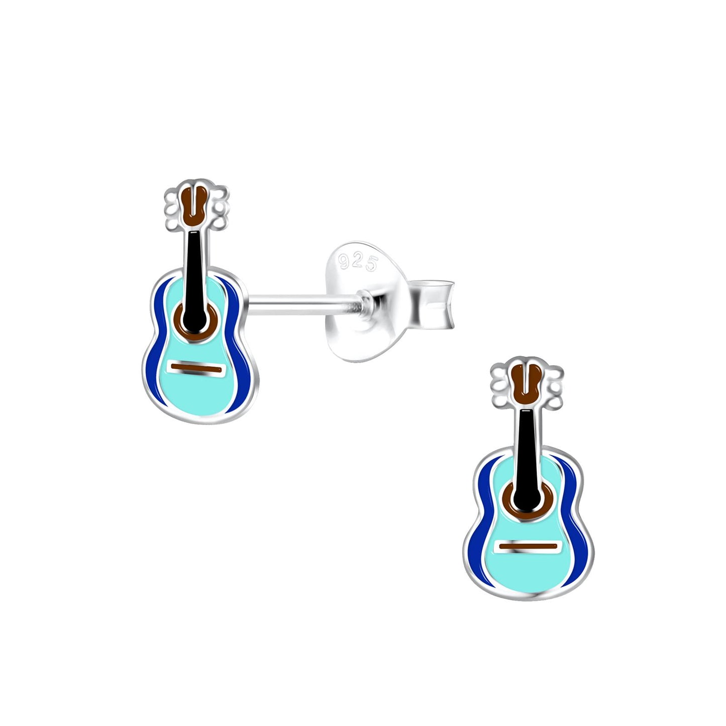 Kinder Ohrringe Gitarren aus 925 Silber