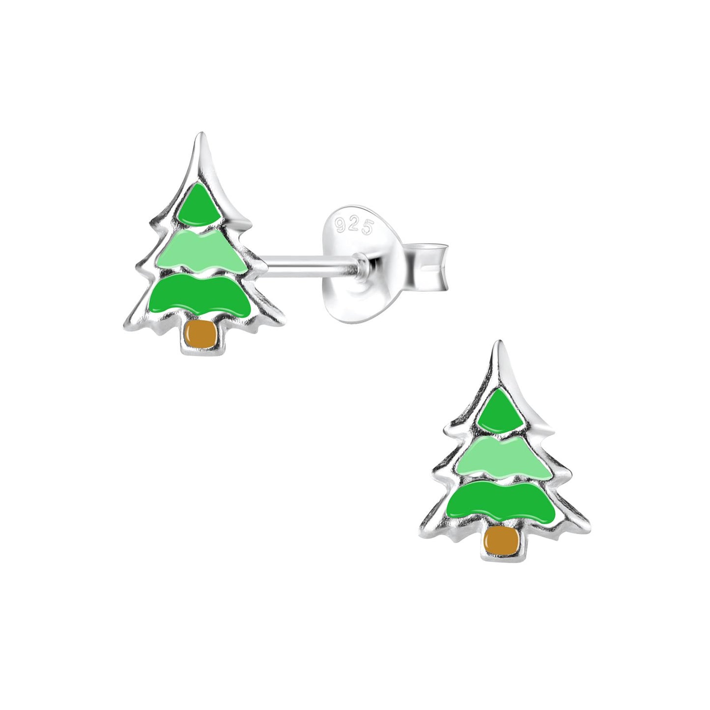 Kinder Ohrringe Weihnachtsbaum aus 925 Silber