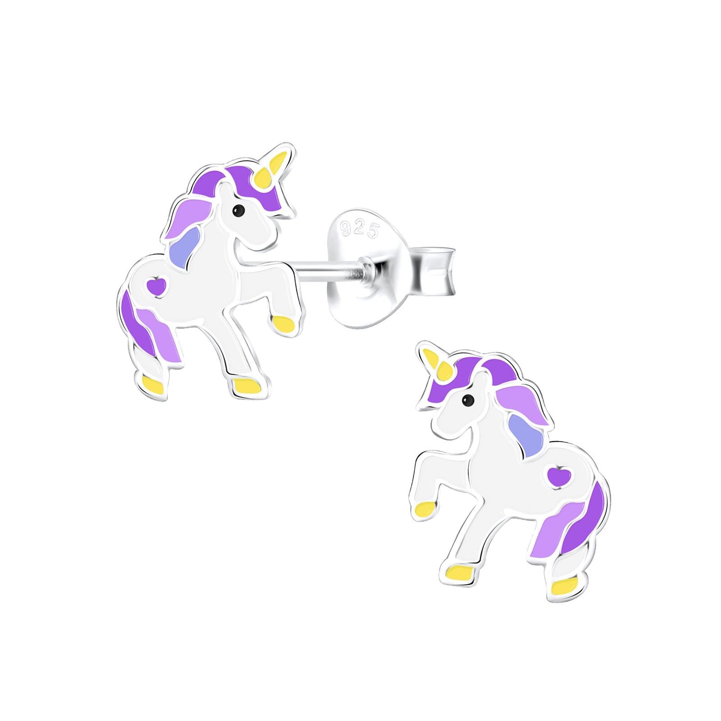 Girls' Unicorn Earrings made of 925 Silver