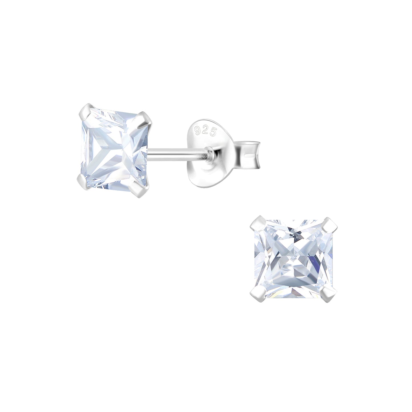 Kinder Ohrringe 5mm Zirkonia aus 925 Silber