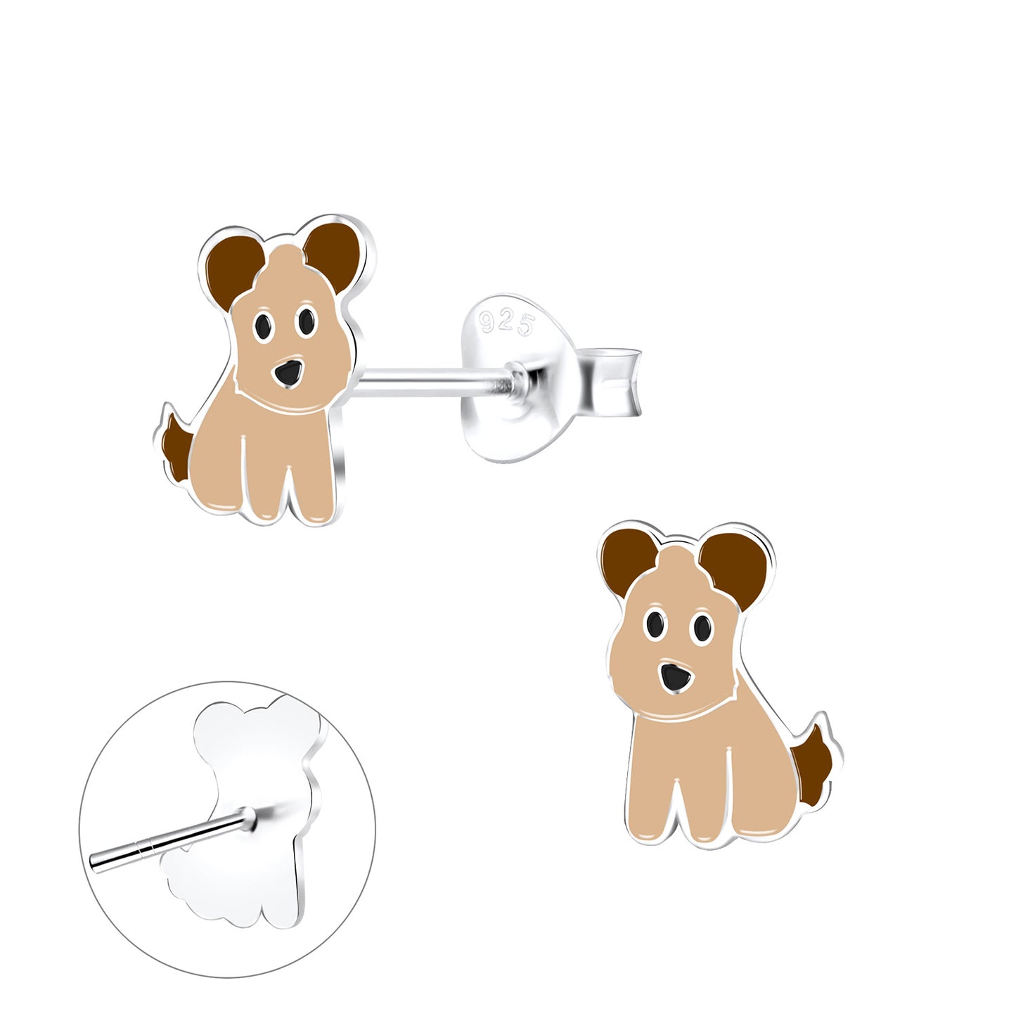 Kinder Ohrringe Hunde aus 925 Silber