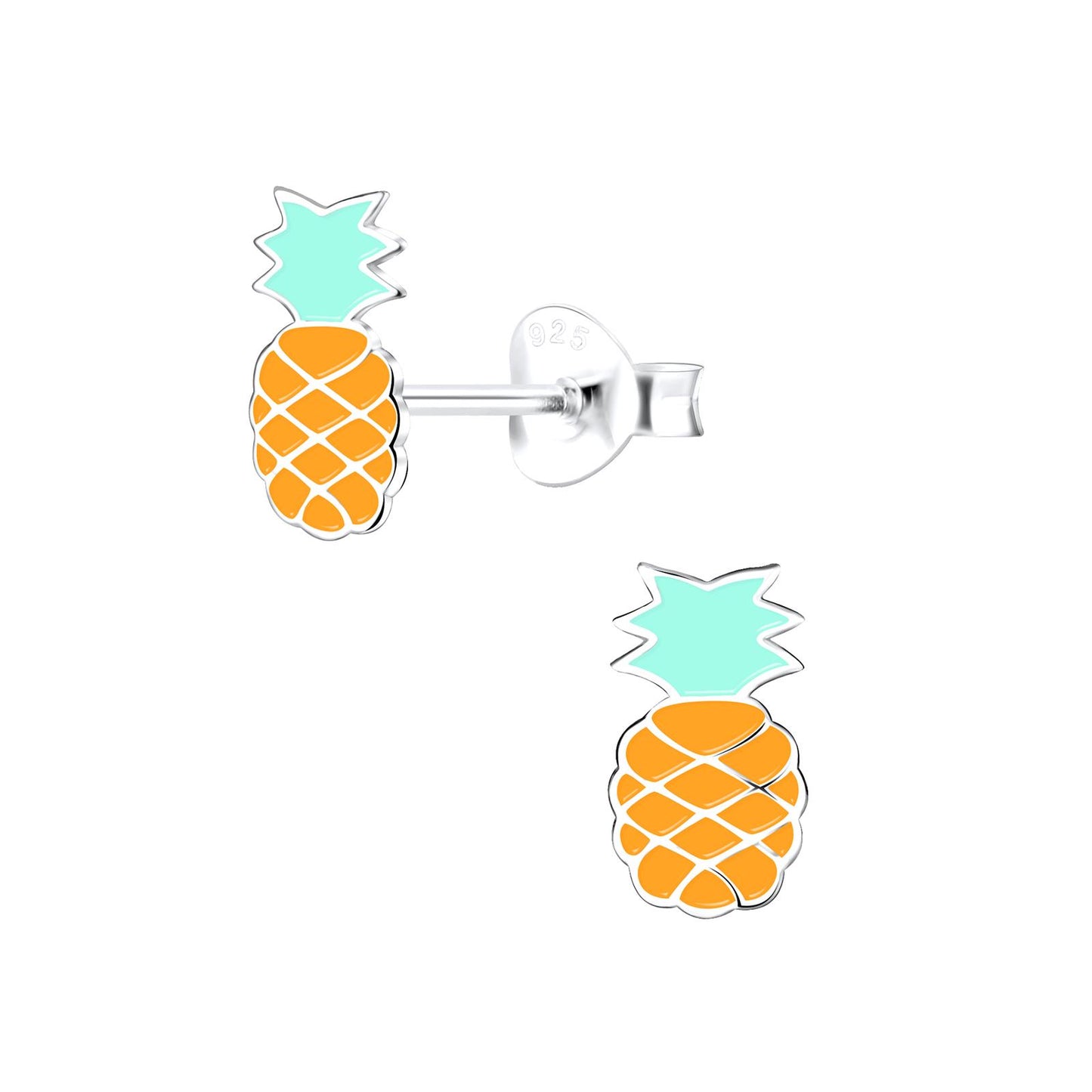 Kinder Ohrringe Ananas aus 925 Silber
