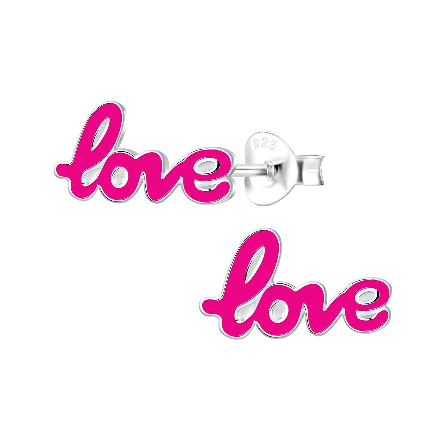 Kinder Ohrringe Love aus 925 Silber