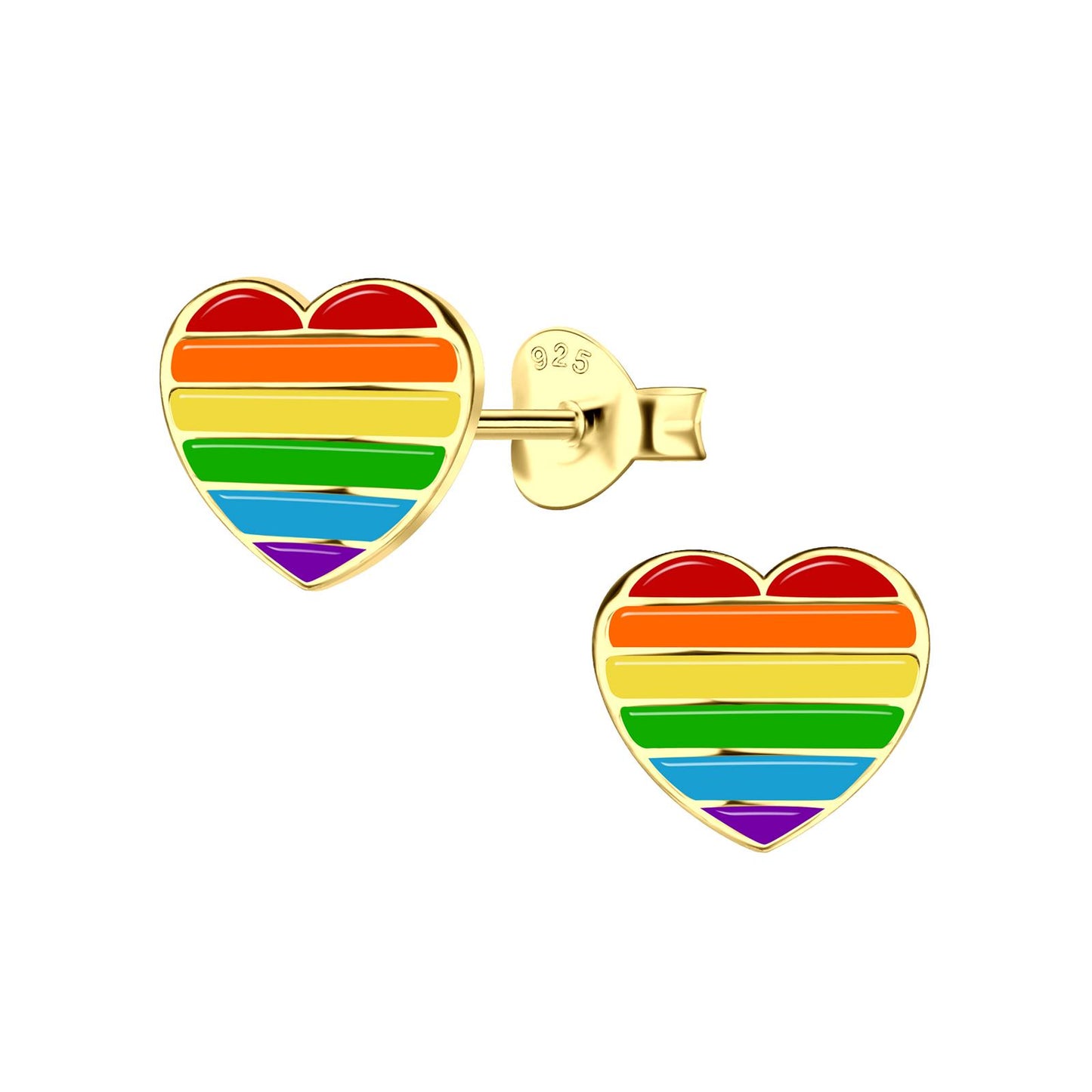 Mädchen Ohrringe Herz aus 925 Silber