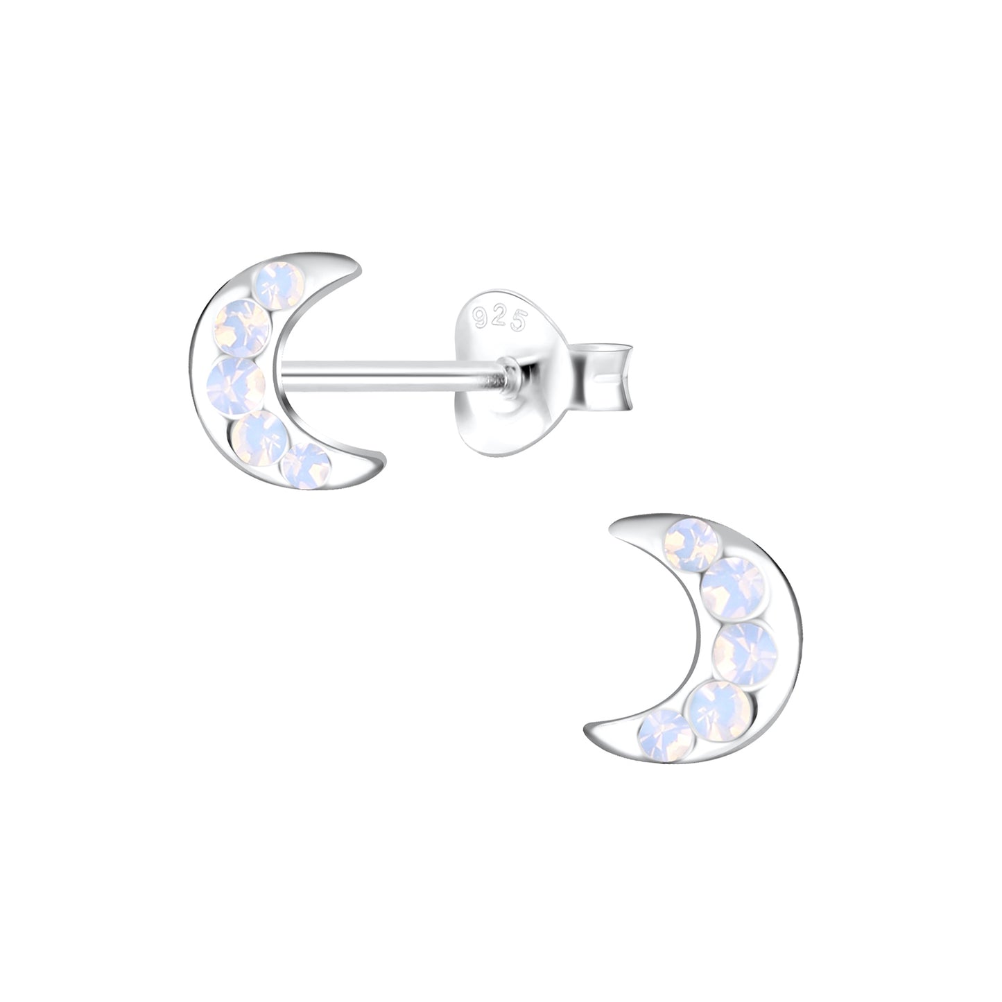 Kinder Ohrringe Mond aus 925 Silber