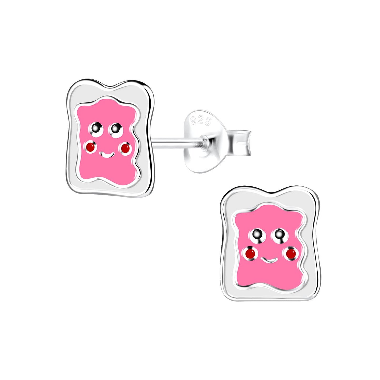 Kinder Ohrringe Toast aus 925 Silber