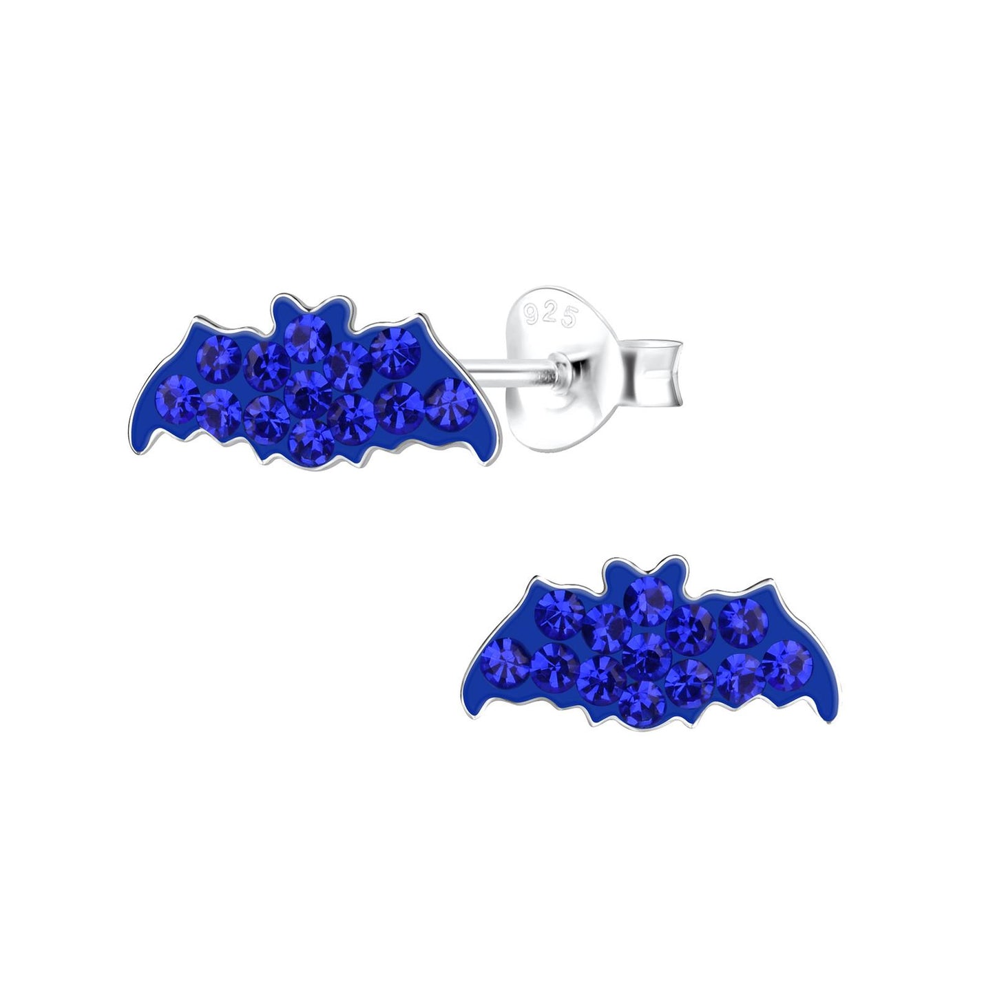 Kinder Ohrringe Fledermaus Kristall aus 925 Silber