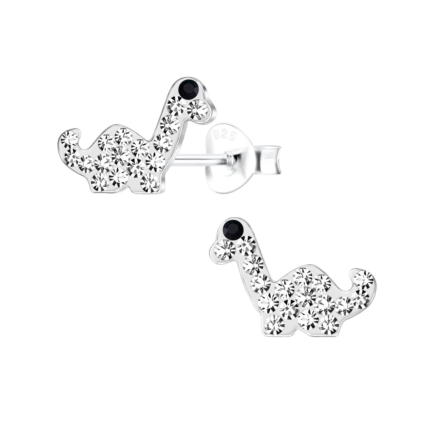 Jungen Ohrringe Brachiosaurus Dinosaurier aus 925 Silber