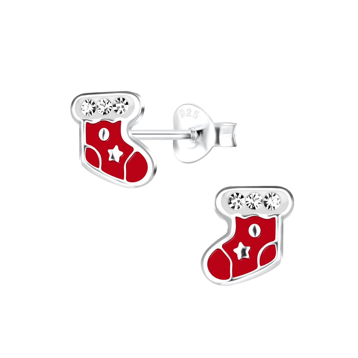 Kinder Ohrringe Nikolausstiefel aus 925 Silber