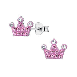 Children's crown earrings made of 925 silver
