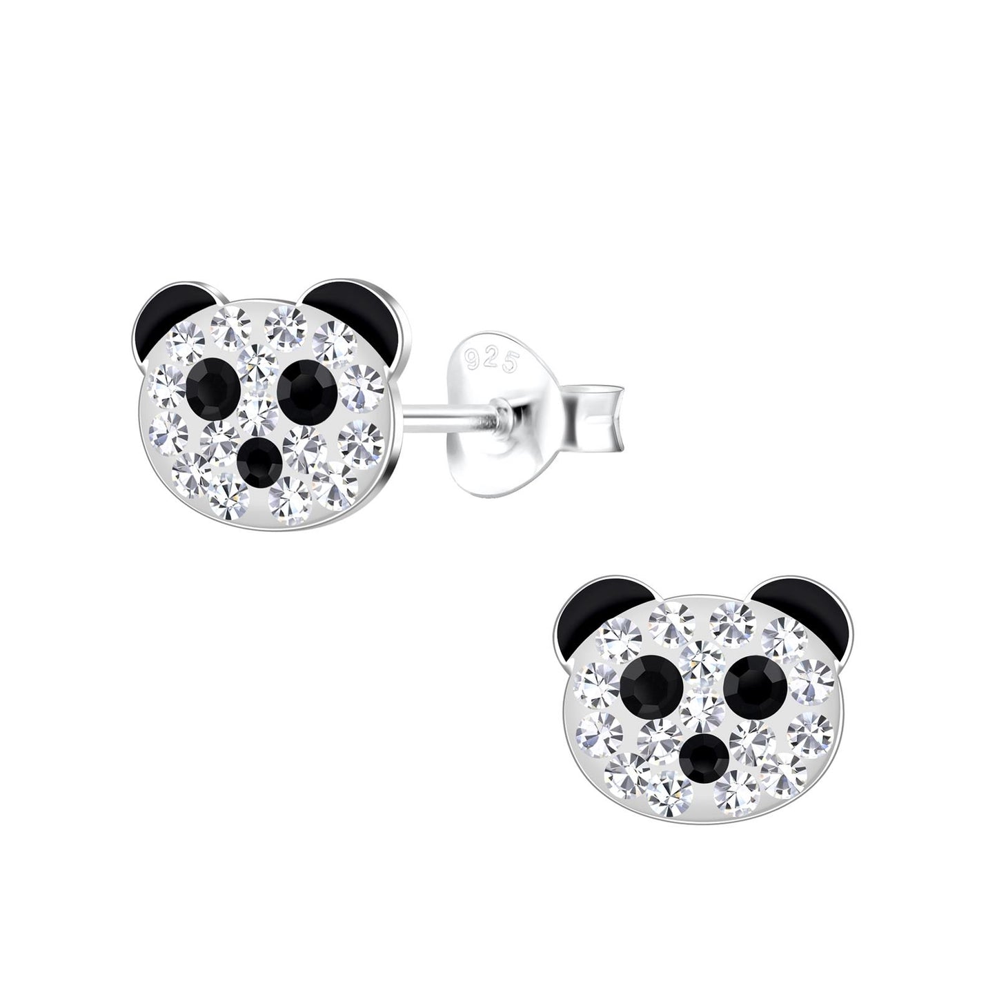 Kinder Ohrringe Panda aus 925 Silber