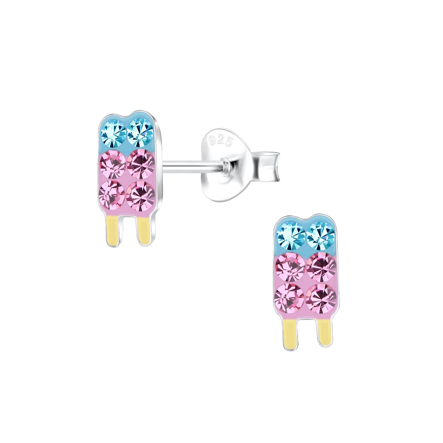 Kinder Ohrringe Eis aus 925 Silber