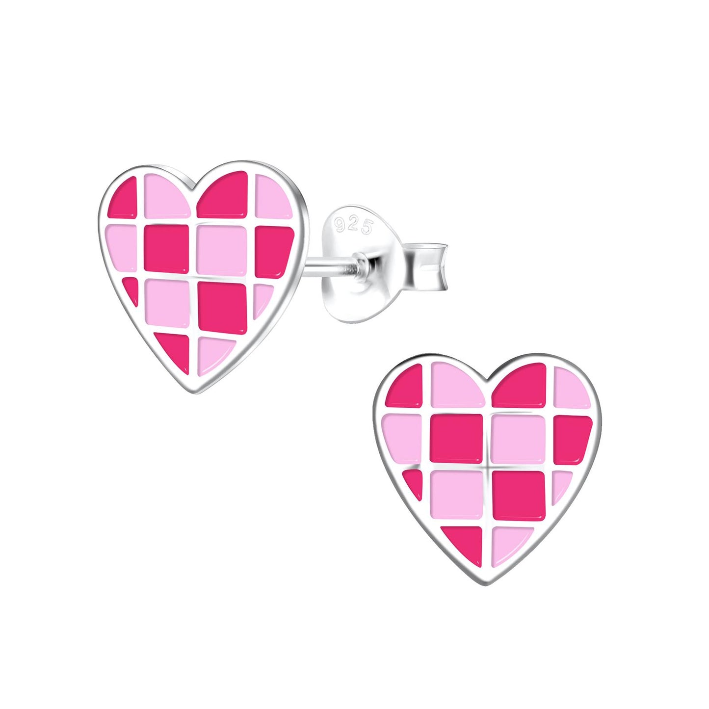 Mädchen Ohrringe Herz aus 925 Silber