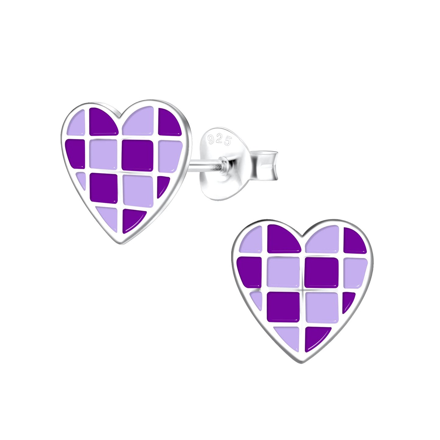 Mädchen Ohrringe Herz aus 925 Silber