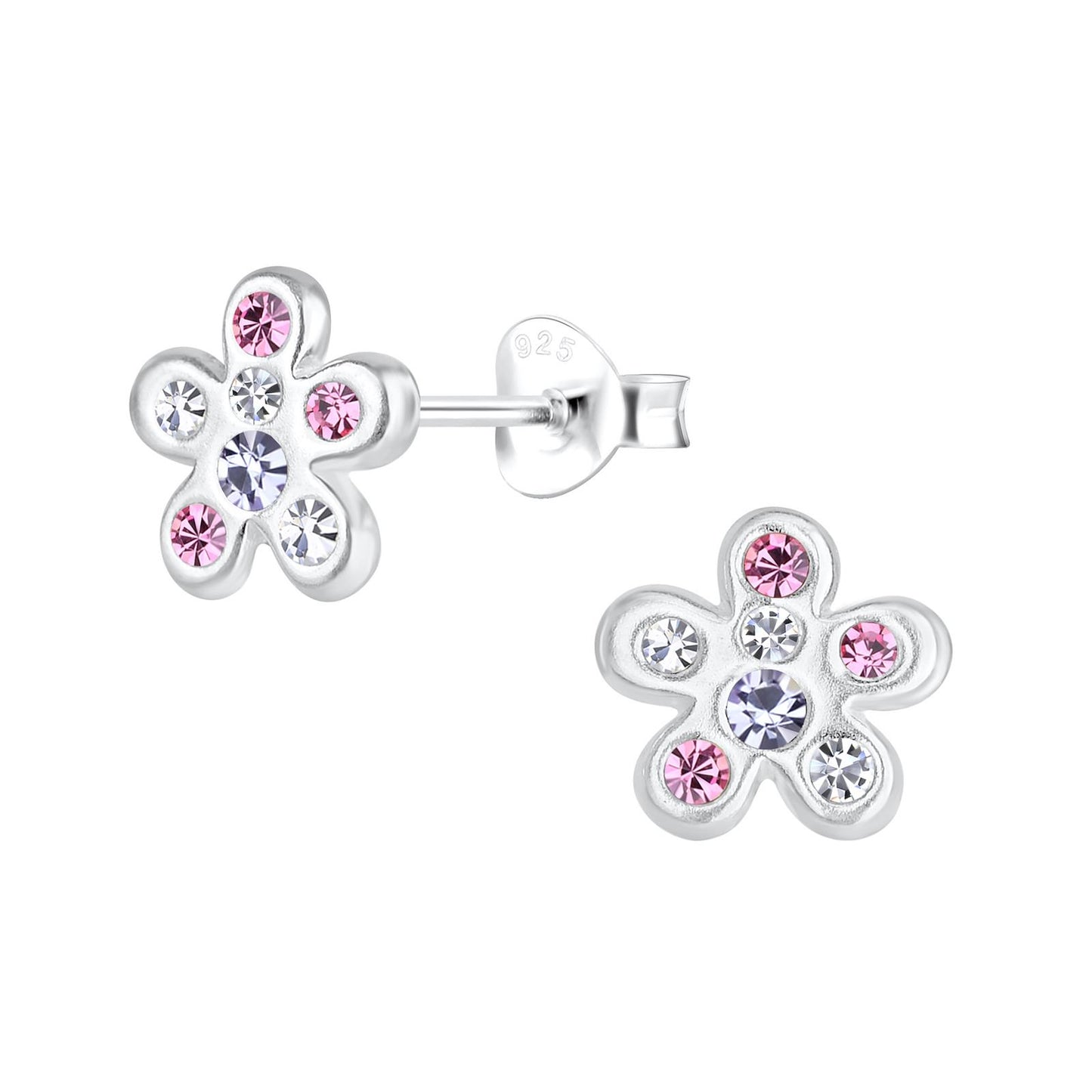 Mädchen Ohrringe Blumen aus 925 Silber