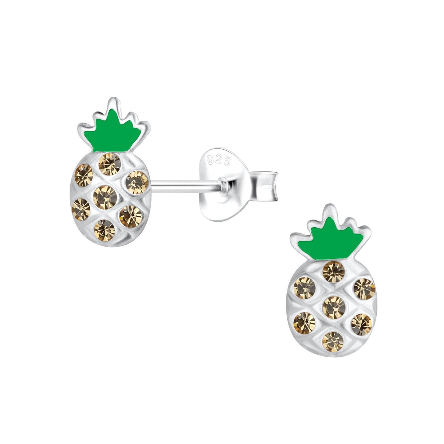 Kinder Ohrringe Ananas aus 925 Silber