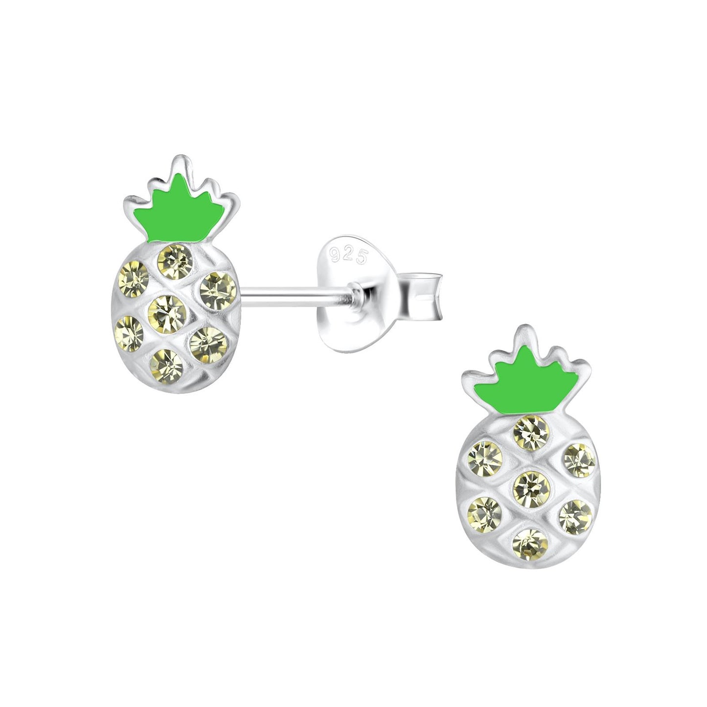 Kinder Ohrringe Ananas aus 925 Silber