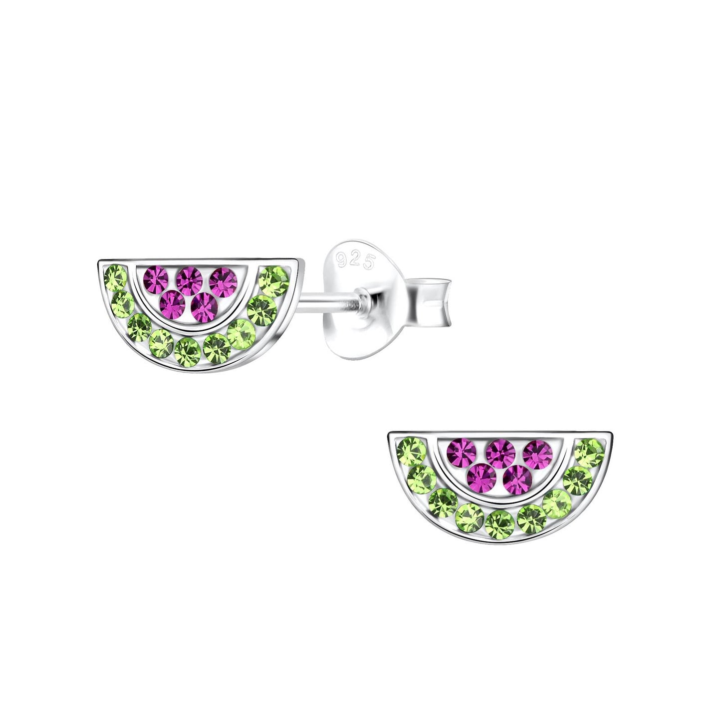 Kinder Ohrringe Wassermelonen aus 925 Silber