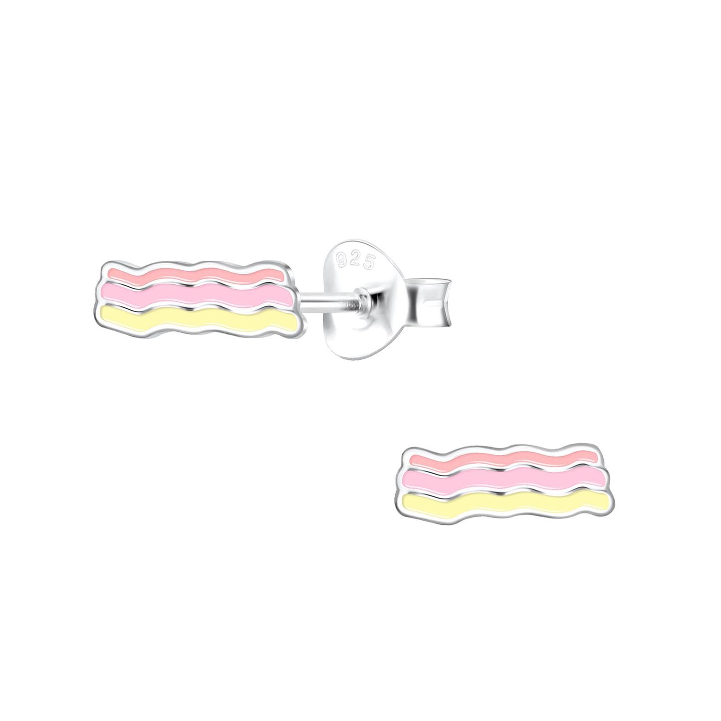Children's Bacon Earrings made of 925 silver