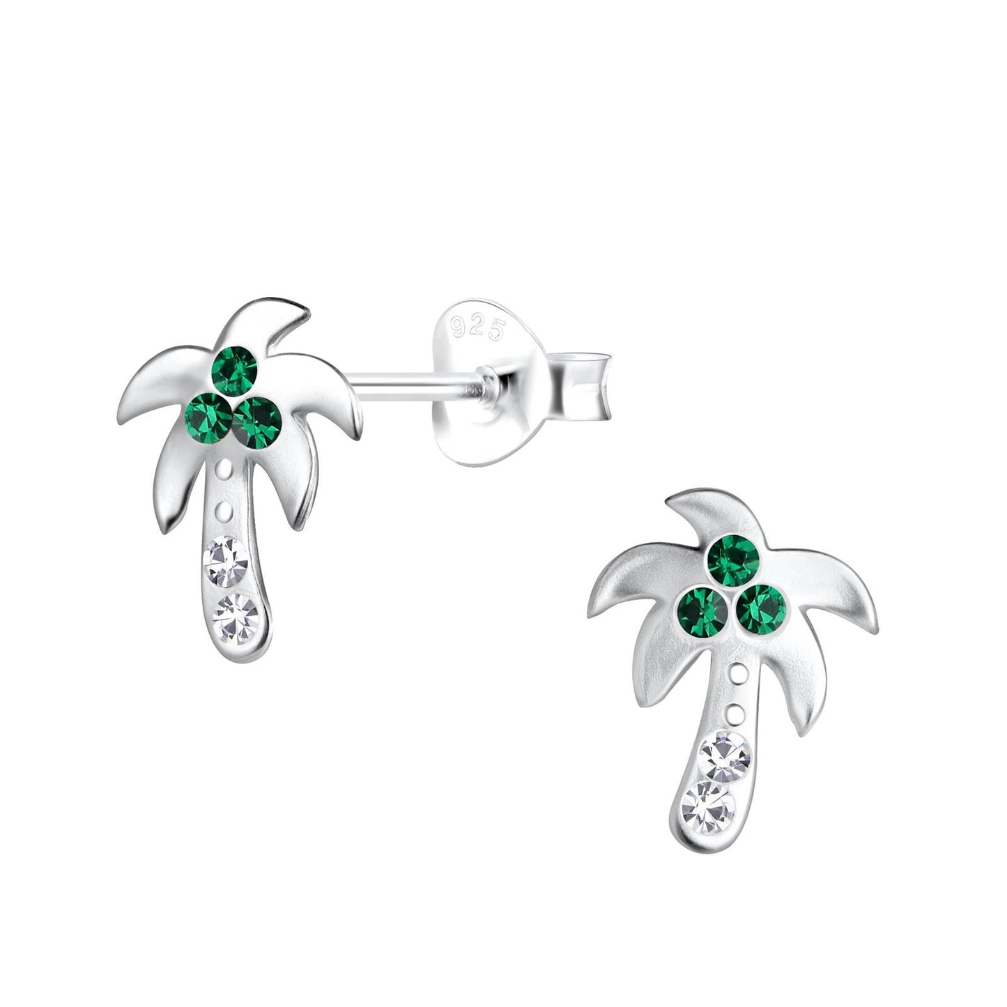 Kinder Ohrringe Palmen aus 925 Silber