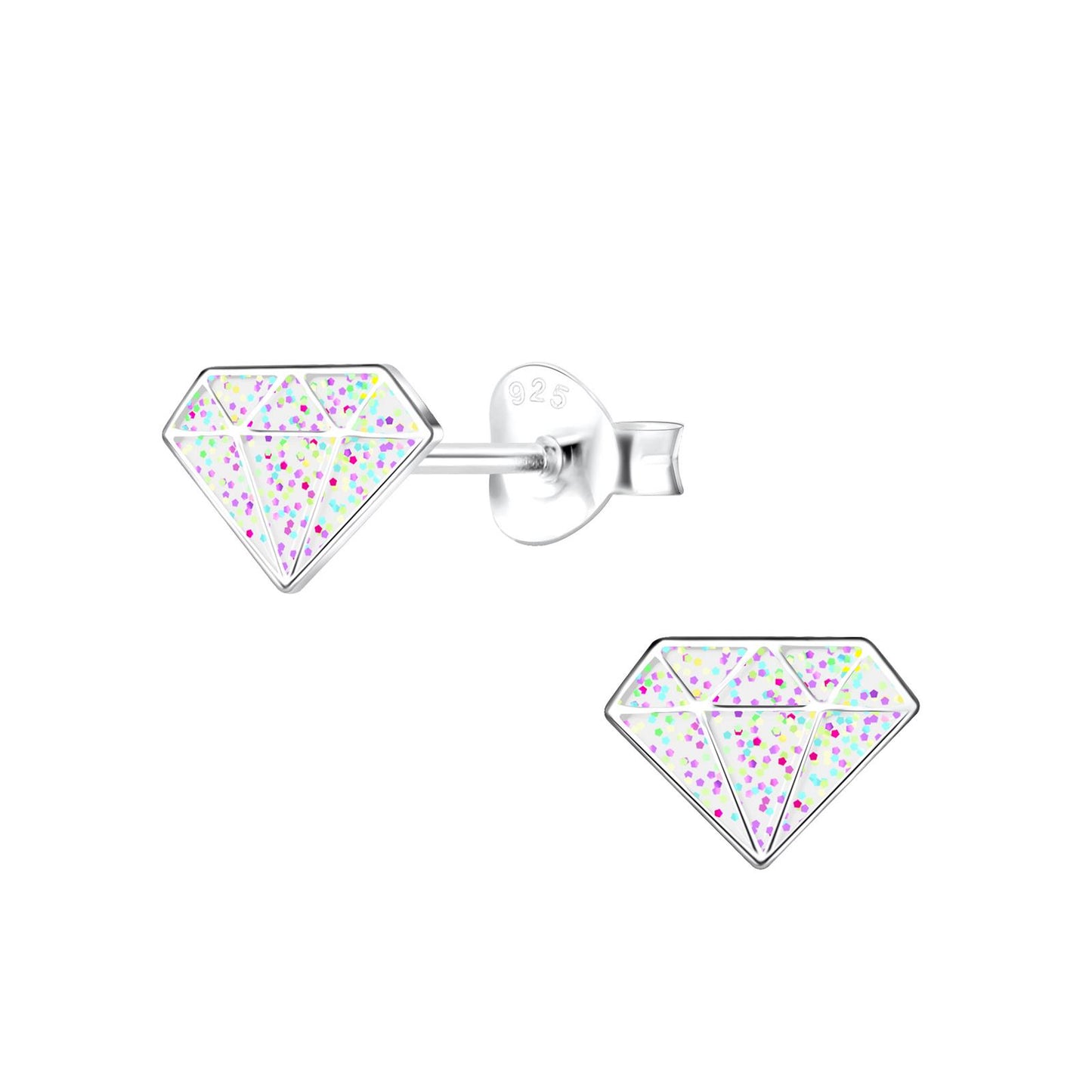 Kinder Ohrringe Diamant aus 925 Silber
