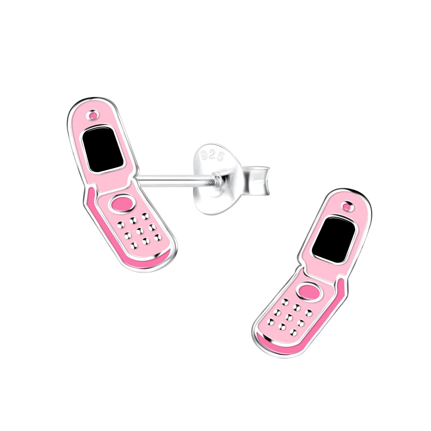 Kinder Ohrringe Handy aus 925 Silber