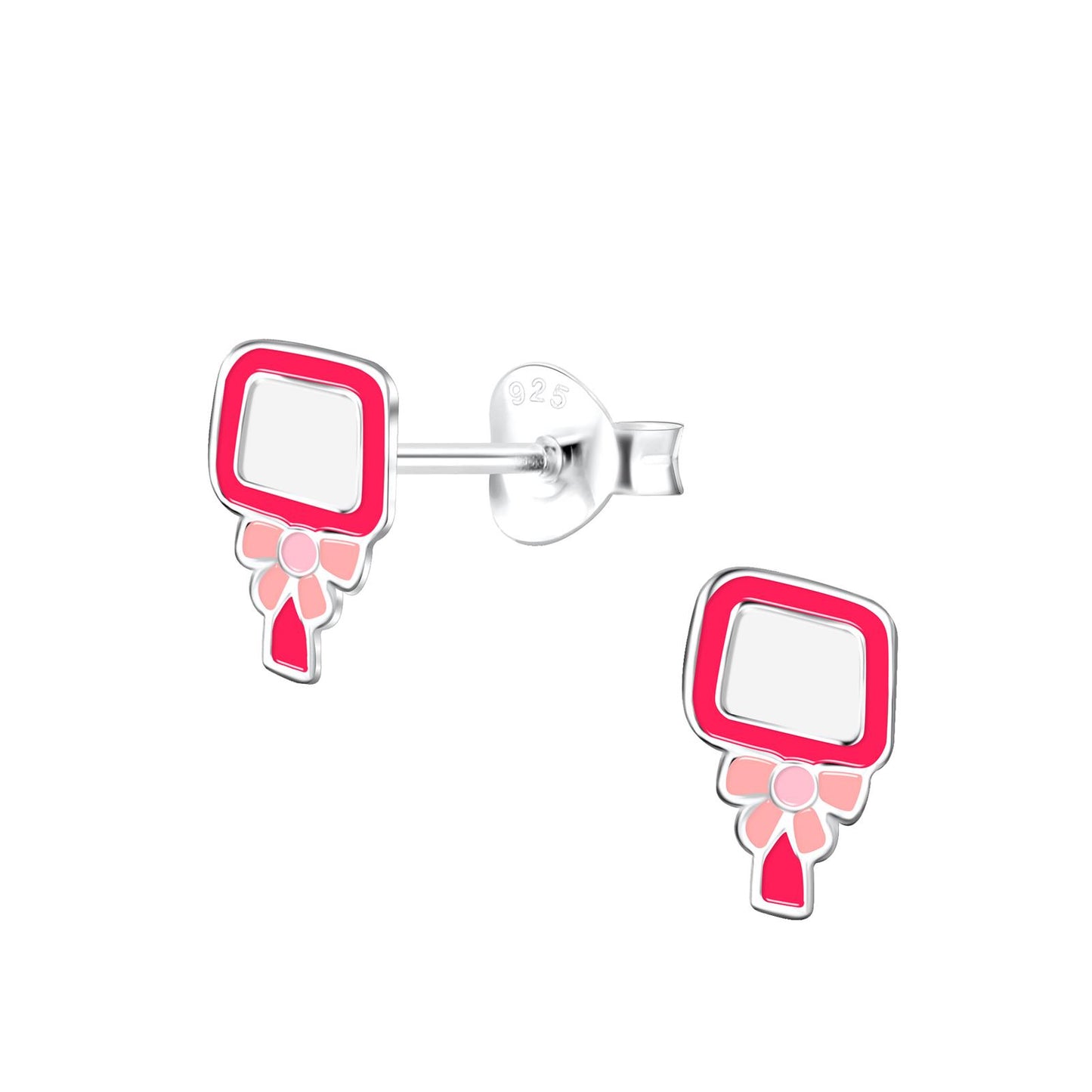 Kinder Ohrringe Handspiegel aus 925 Silber