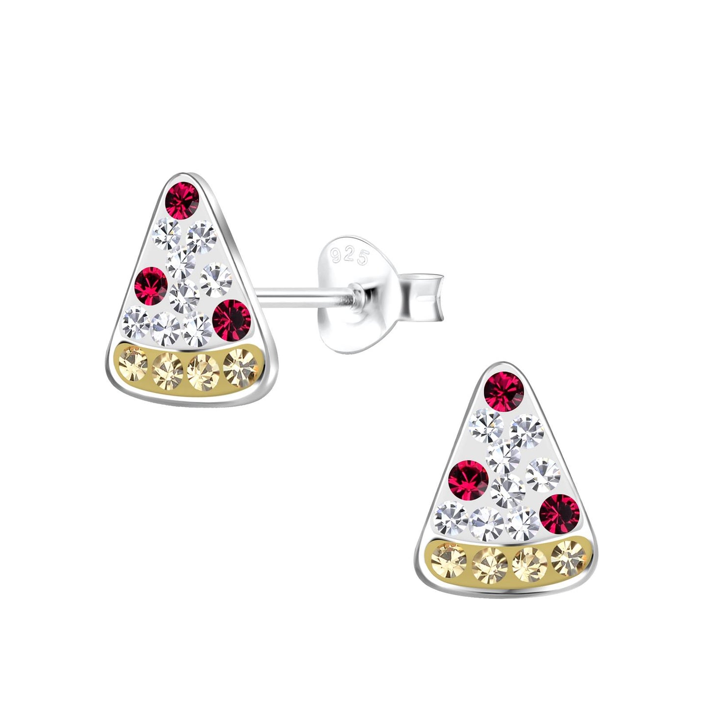 Kinder Ohrringe Pizza aus 925 Silber