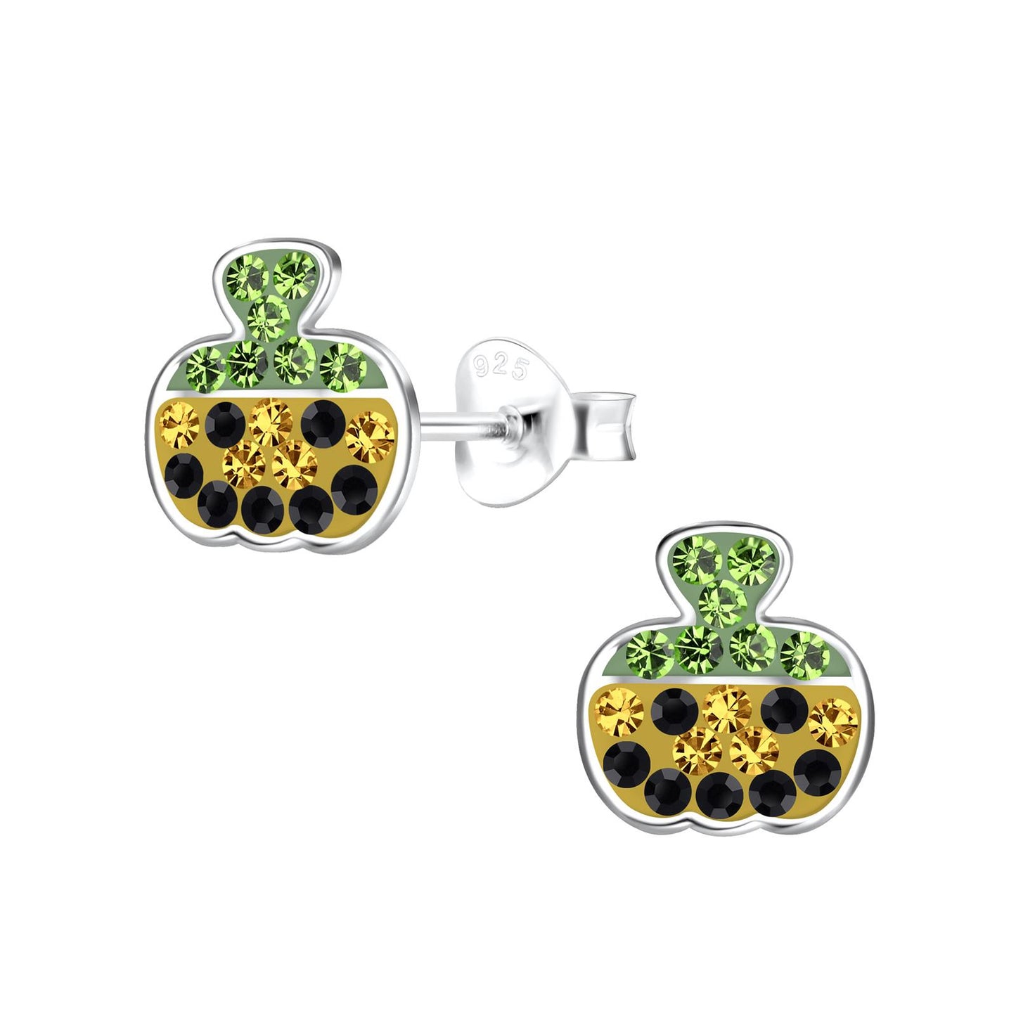 Kinder Ohrringe Kürbis aus 925 Silber