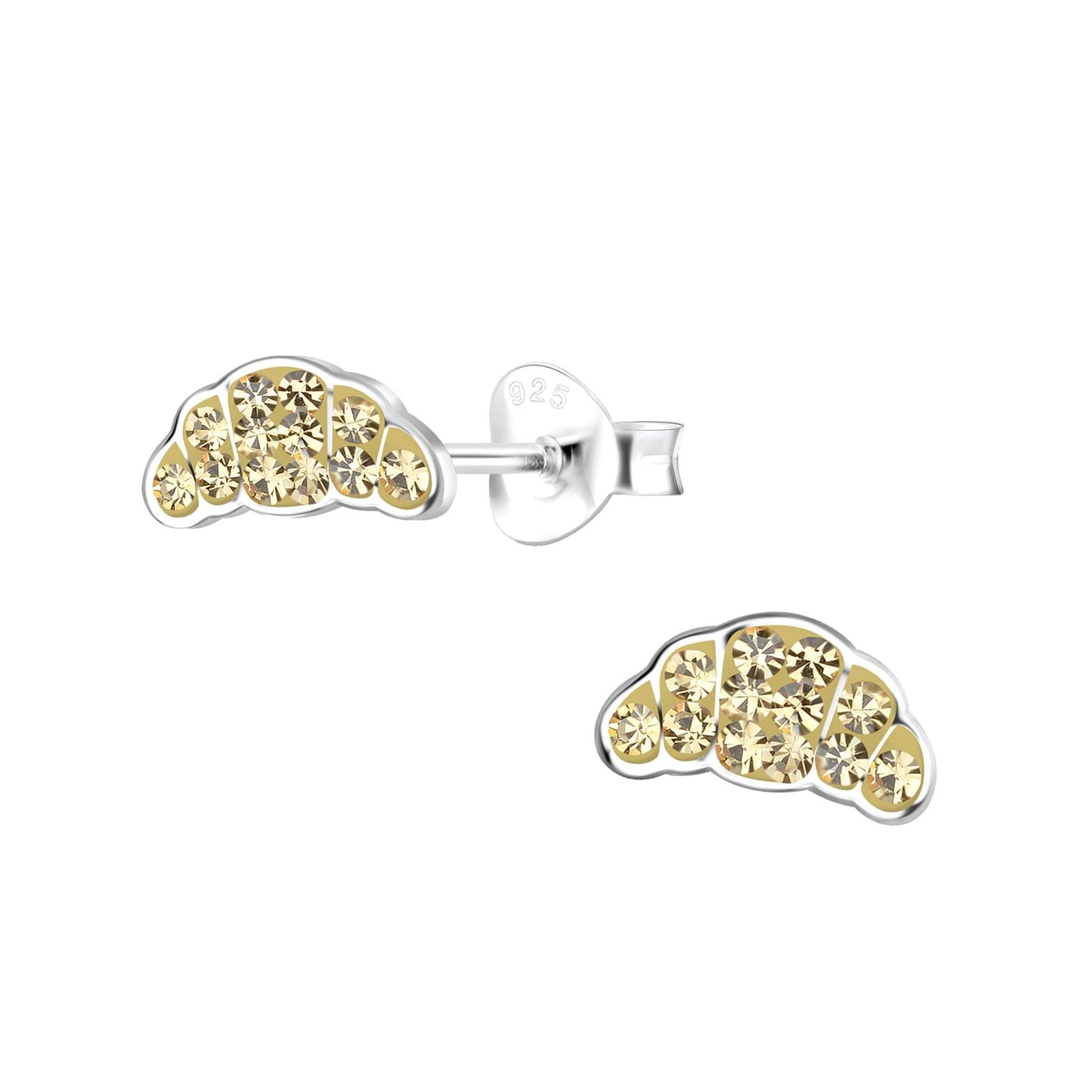 Kinder Ohrringe Croissant aus 925 Silber