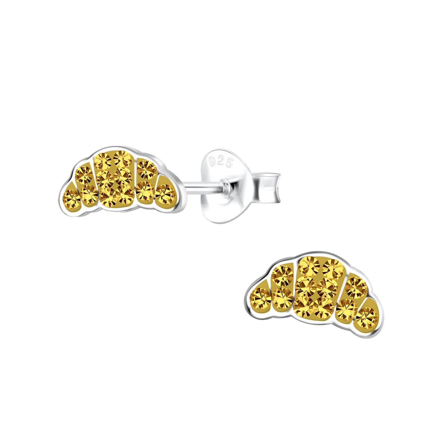 Kinder Ohrringe Croissant aus 925 Silber