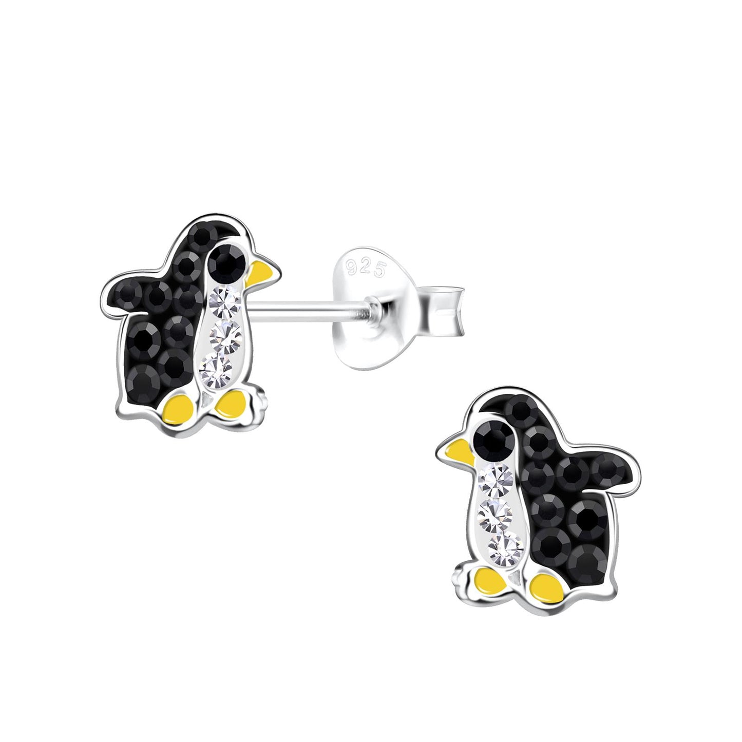 Kinder Ohrringe Pinguin aus 925 Silber