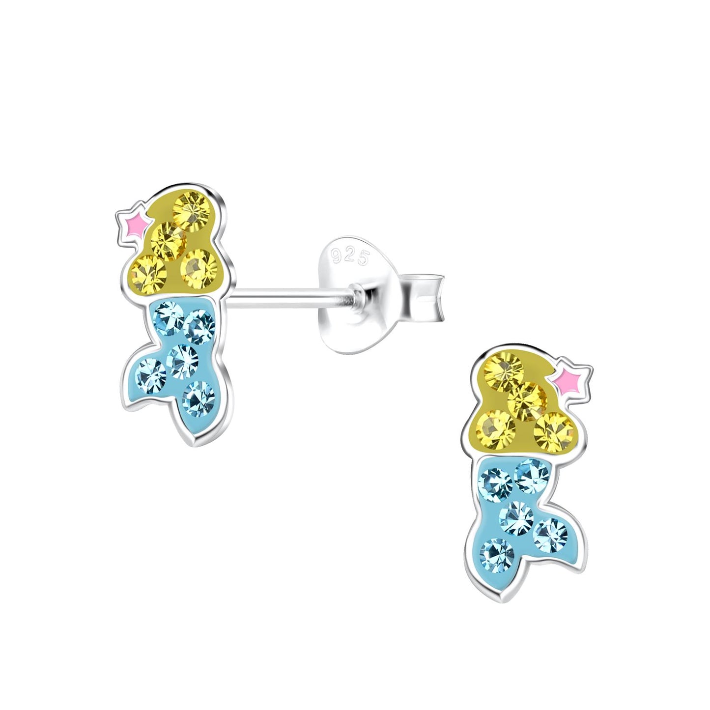 Kinder Ohrringe Meerjungfrauen aus 925 Silber