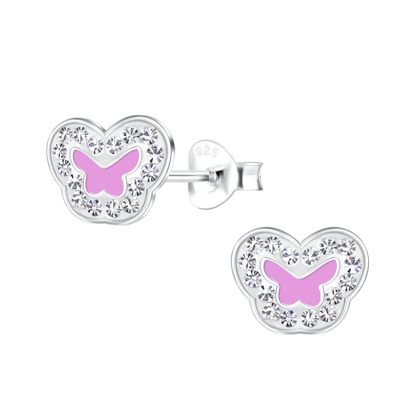 Mädchen Ohrringe Schmetterling aus 925 Silber