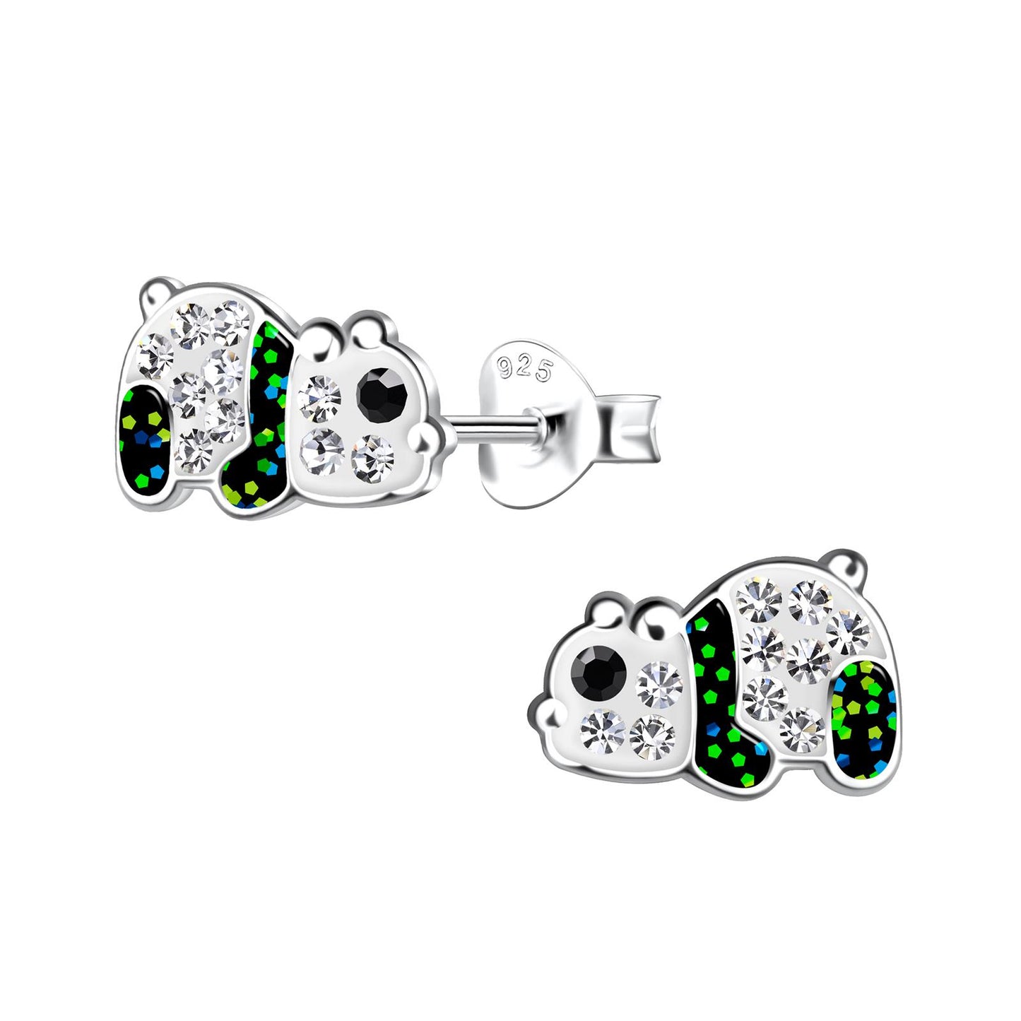 Kinder Ohrringe Panda aus 925 Silber
