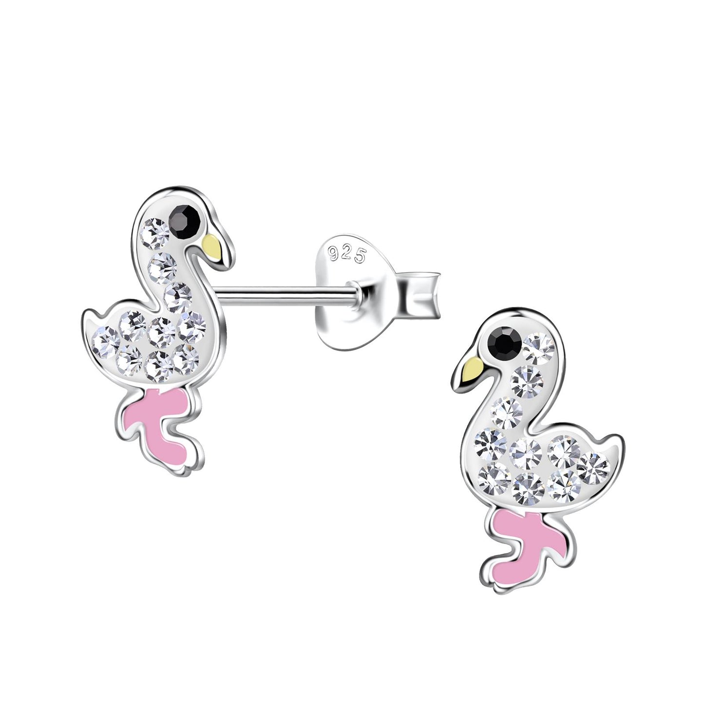 Kinder Ohrringe Flamingo aus 925 Silber