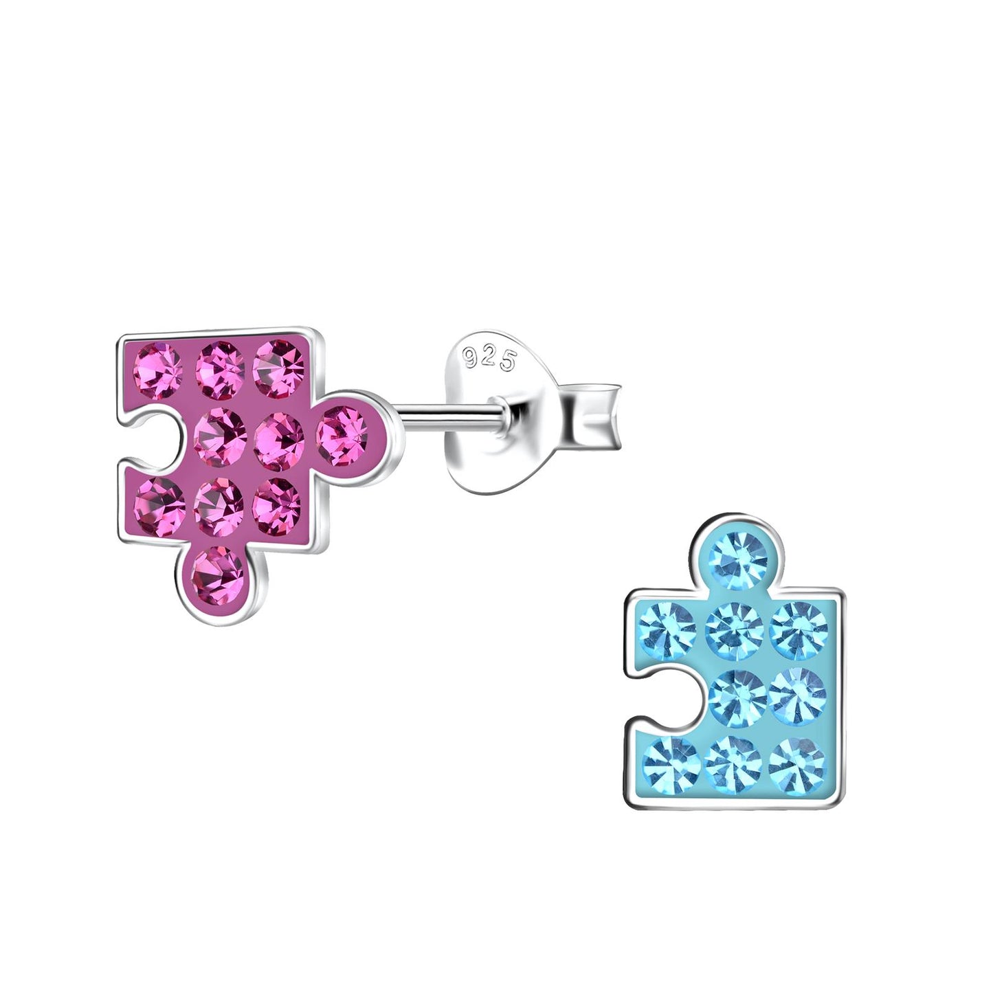 Kinder Ohrringe Puzzle aus 925 Silber