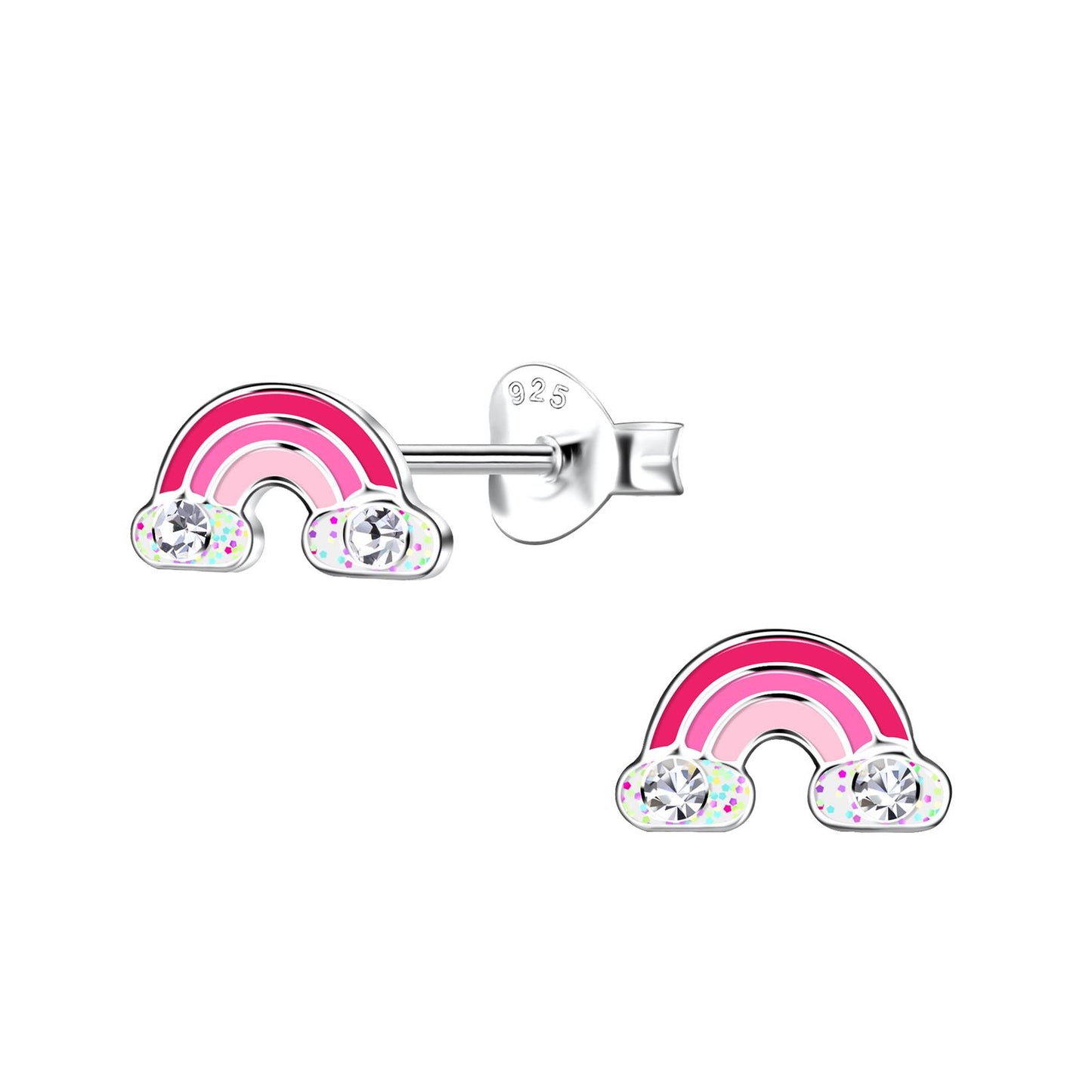 Kinder Ohrringe Regenbogen aus 925 Silber