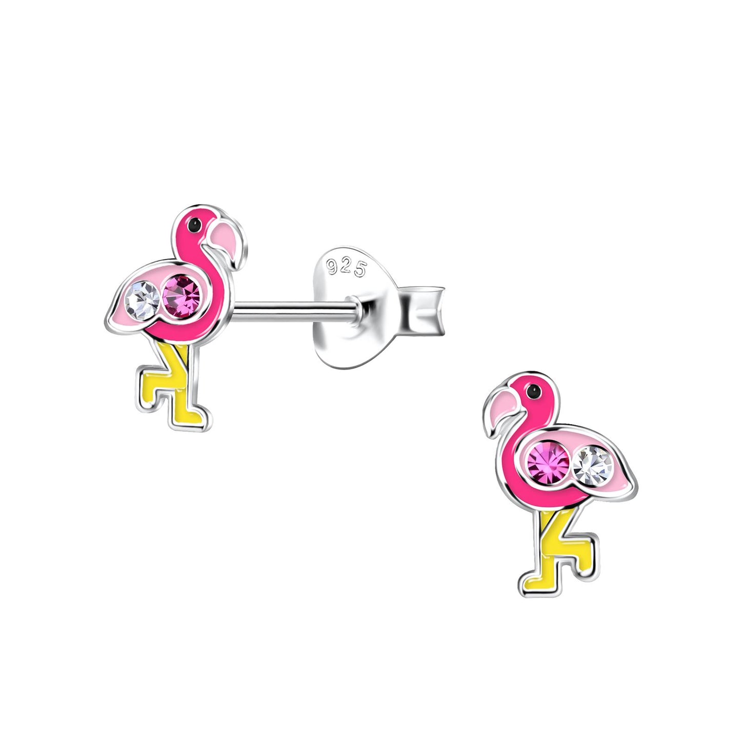 Kinder Ohrringe Flamingo aus 925 Silber
