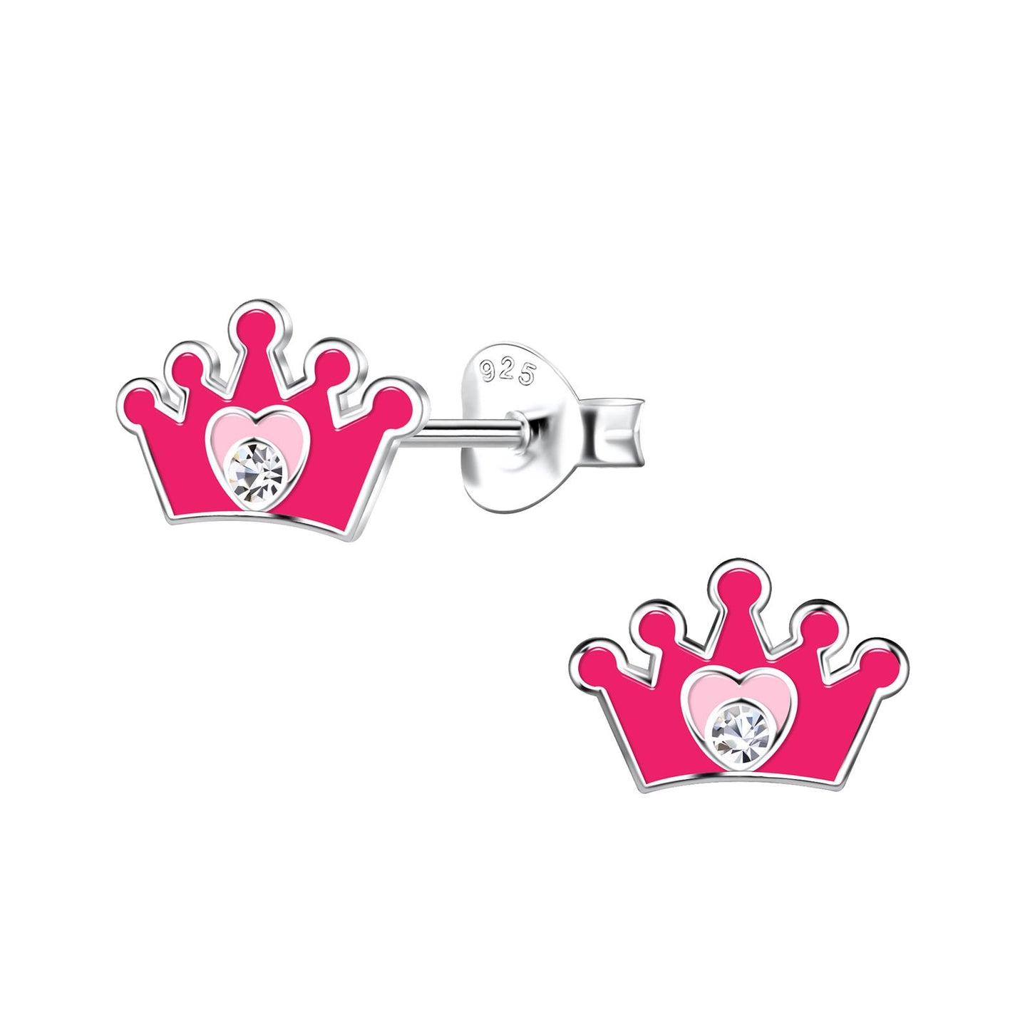 Kinder Ohrringe Kronen aus 925 Silber
