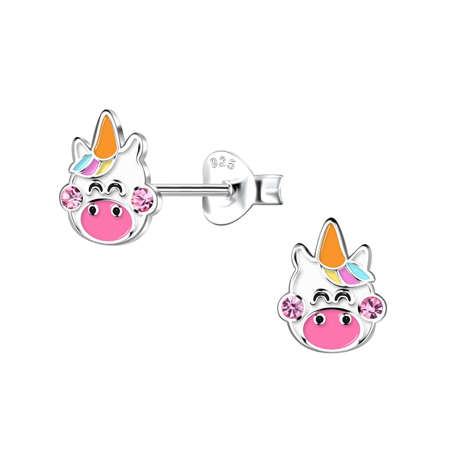 Mädchen Ohrringe Einhorn aus 925 Silber