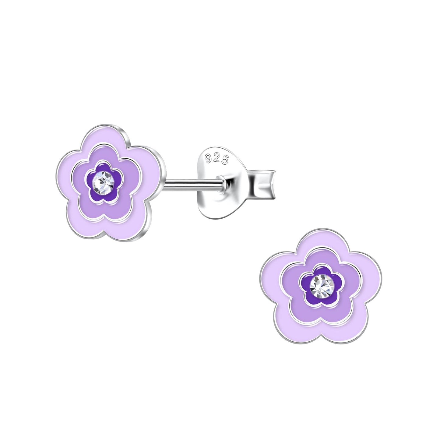 Mädchen Ohrringe Blumen aus 925 Silber