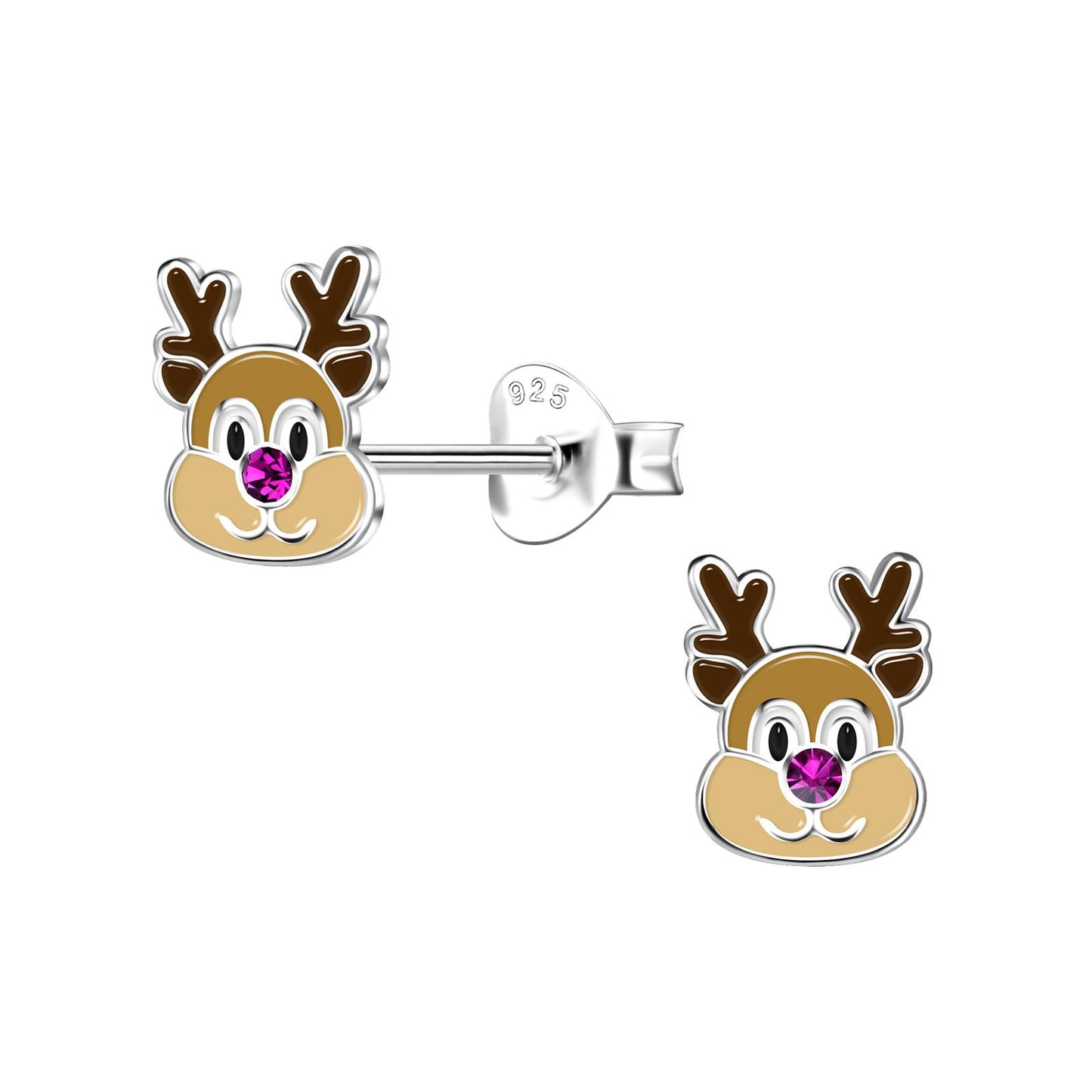 Kinder Ohrringe Rentier aus 925 Silber